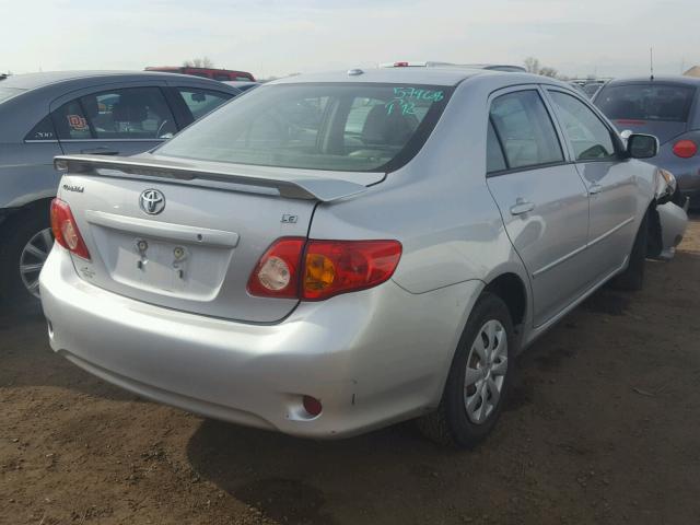 1NXBU40E29Z067944 - 2009 TOYOTA COROLLA SILVER photo 4