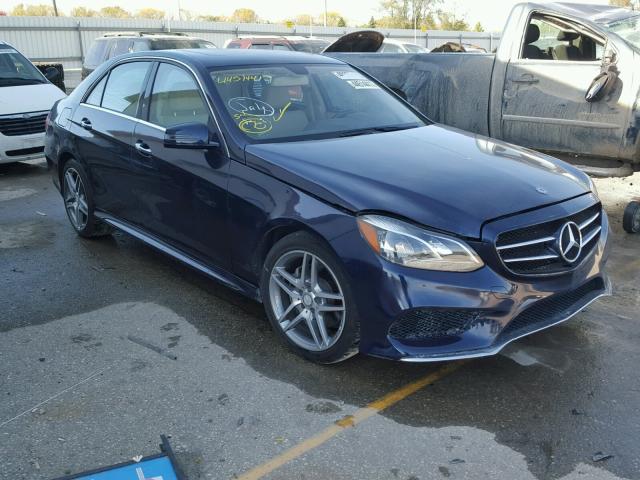 WDDHF8JB1EB063349 - 2014 MERCEDES-BENZ E BLUE photo 1