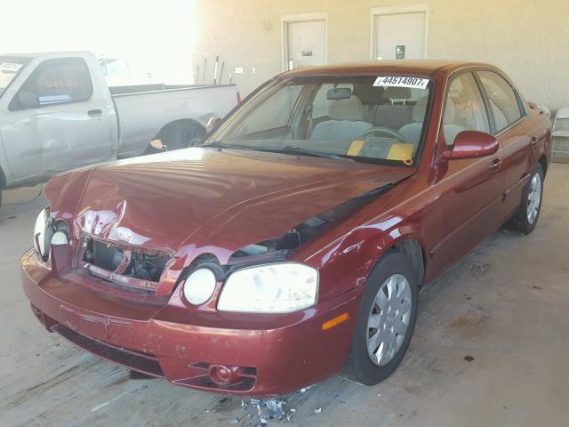 KNAGD126465449359 - 2006 KIA OPTIMA LX RED photo 2