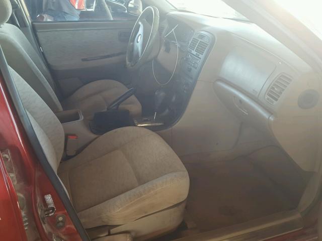 KNAGD126465449359 - 2006 KIA OPTIMA LX RED photo 5