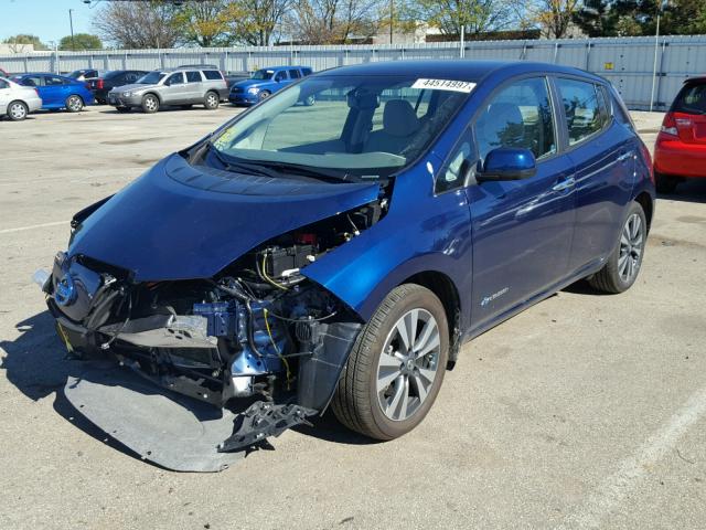 1N4BZ0CP3GC304378 - 2016 NISSAN LEAF SV BLUE photo 2