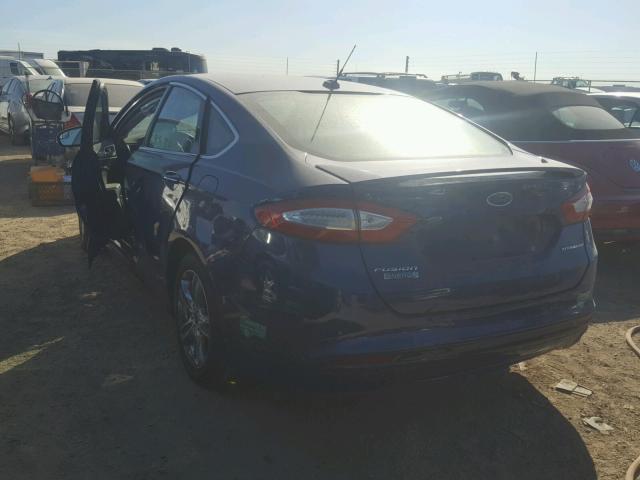 3FA6P0SUXGR320898 - 2016 FORD FUSION TIT BLUE photo 3