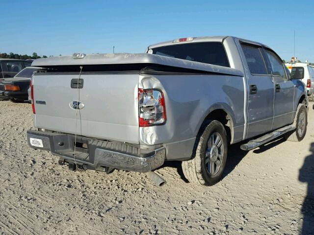 1FTRW12WX7KC87617 - 2007 FORD F150 SILVER photo 4