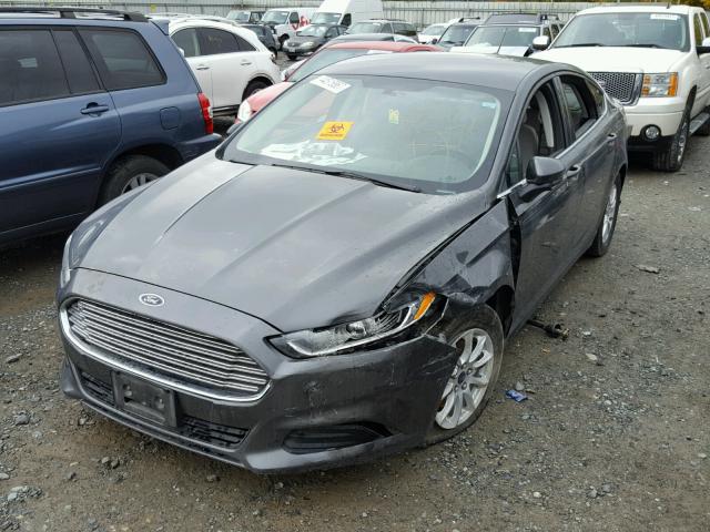 3FA6P0G72FR307130 - 2015 FORD FUSION S CHARCOAL photo 2