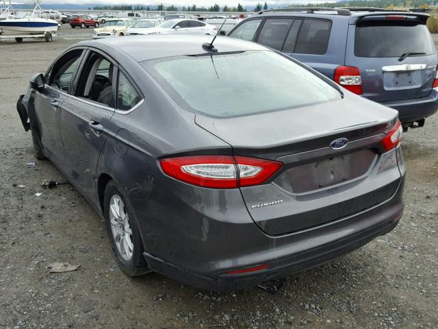 3FA6P0G72FR307130 - 2015 FORD FUSION S CHARCOAL photo 3