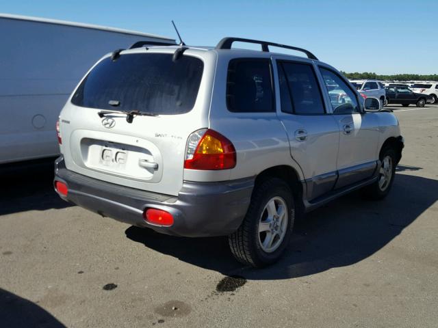 KM8SC13D04U845476 - 2004 HYUNDAI SANTA FE G SILVER photo 4