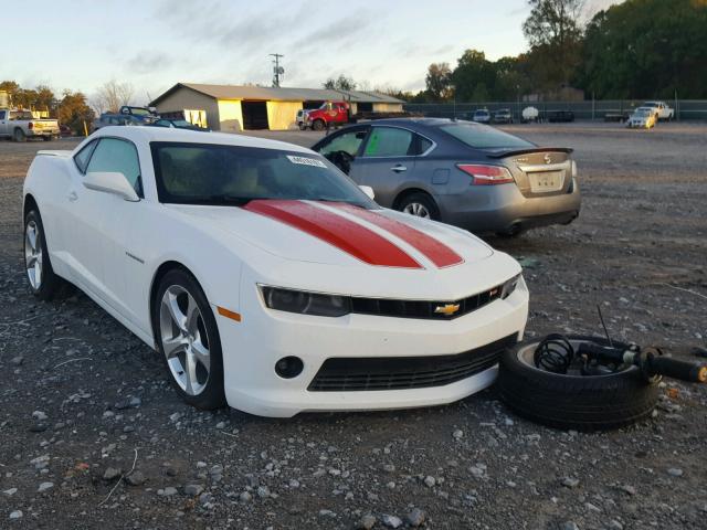 2G1FD1E35F9300440 - 2015 CHEVROLET CAMARO LT WHITE photo 1