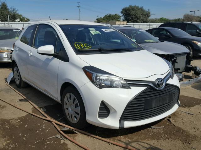 VNKJTUD3XFA048381 - 2015 TOYOTA YARIS WHITE photo 1