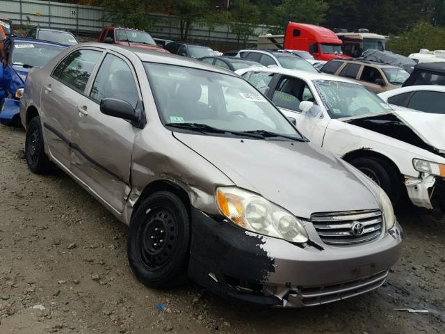 2T1BR32E43C156707 - 2003 TOYOTA COROLLA CE BEIGE photo 1