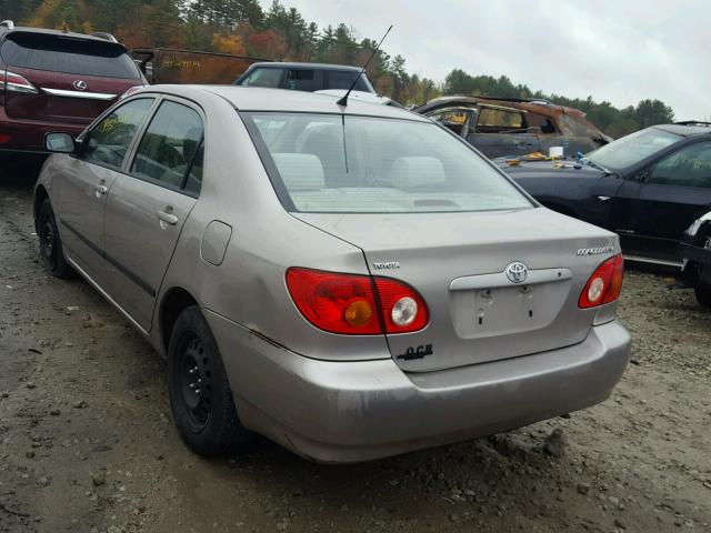 2T1BR32E43C156707 - 2003 TOYOTA COROLLA CE BEIGE photo 3