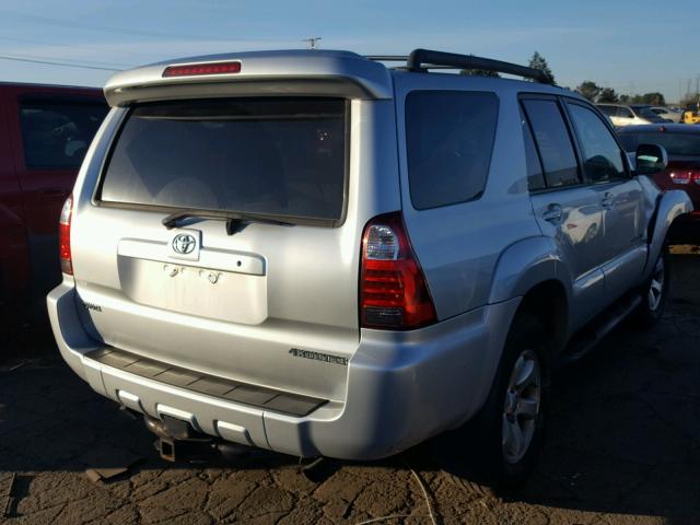 JTEBT14R170065993 - 2007 TOYOTA 4RUNNER SR SILVER photo 4