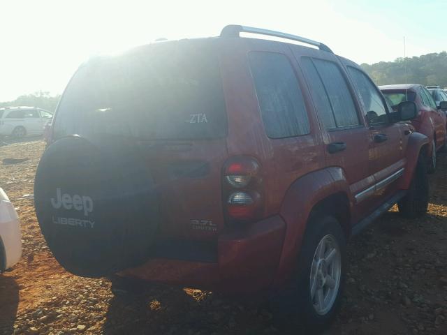 1J4GL58K15W649913 - 2005 JEEP LIBERTY RED photo 4
