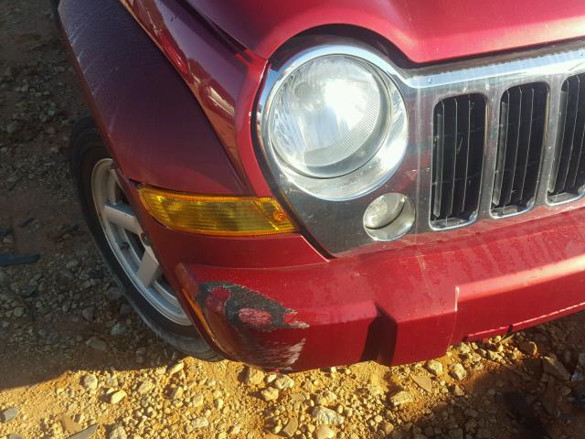 1J4GL58K15W649913 - 2005 JEEP LIBERTY RED photo 9