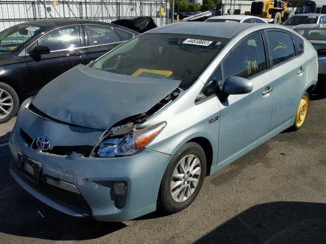 JTDKN3DP3C3020975 - 2012 TOYOTA PRIUS PLUG GRAY photo 2