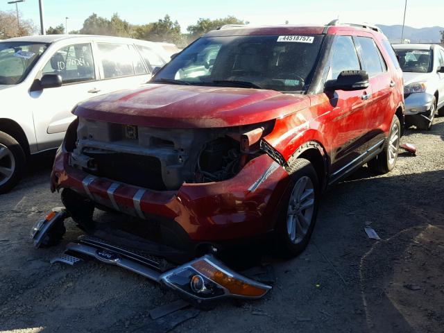 1FM5K7D85DGC00146 - 2013 FORD EXPLORER X BURGUNDY photo 2