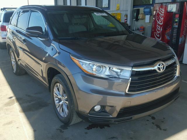 5TDKKRFH0FS046437 - 2015 TOYOTA HIGHLANDER GRAY photo 1