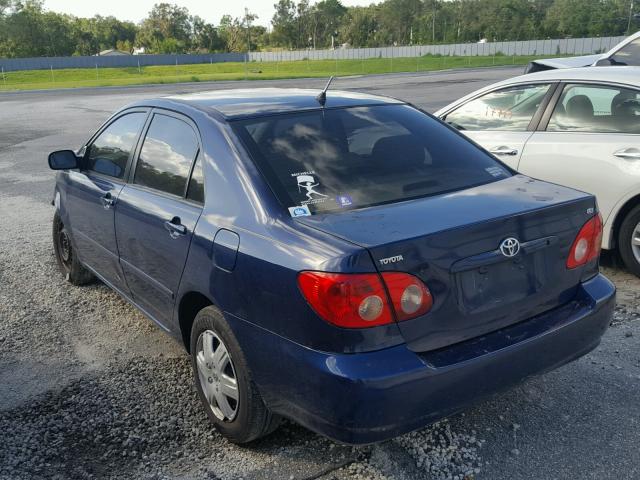 1NXBR32E65Z444861 - 2005 TOYOTA COROLLA CE BLUE photo 3