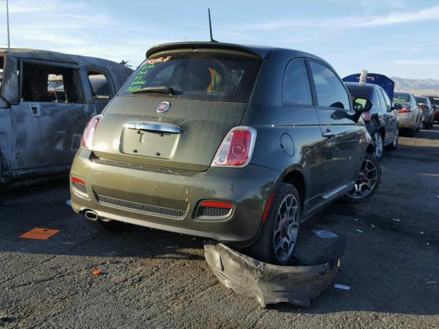 3C3CFFBR9DT579691 - 2013 FIAT 500 SPORT GREEN photo 4