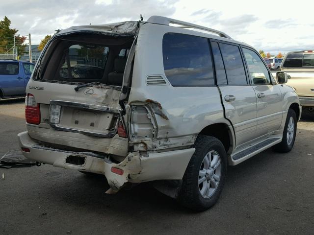 JTJHT00W443543951 - 2004 LEXUS LX 470 CREAM photo 4