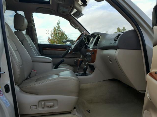 JTJHT00W443543951 - 2004 LEXUS LX 470 CREAM photo 5