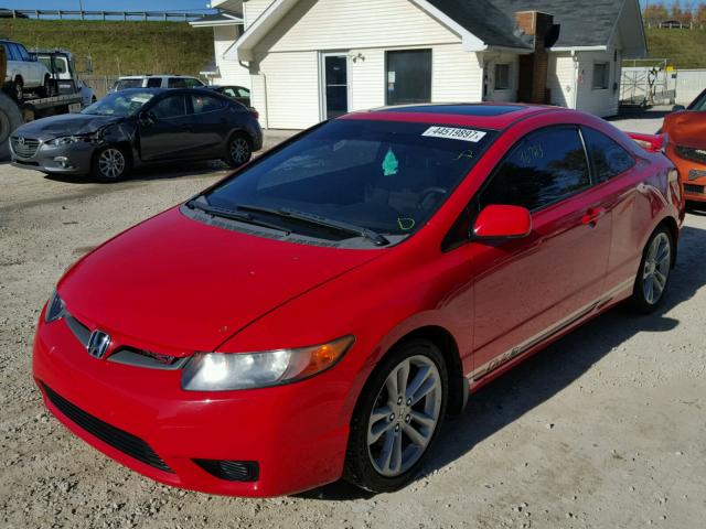 2HGFG21557H708960 - 2007 HONDA CIVIC SI RED photo 2