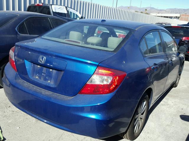 19XFB2F82CE304472 - 2012 HONDA CIVIC BLUE photo 4