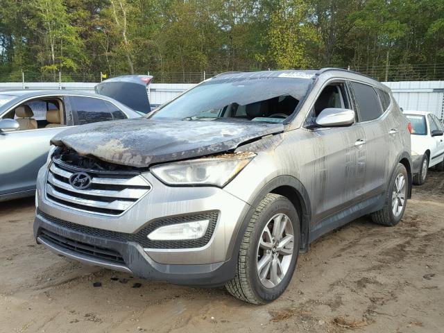 5XYZU3LA7EG217905 - 2014 HYUNDAI SANTA FE S GRAY photo 2