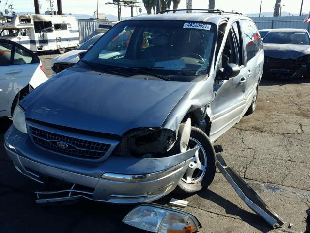 2FMZA5343YBA50820 - 2000 FORD WINDSTAR S BLUE photo 2