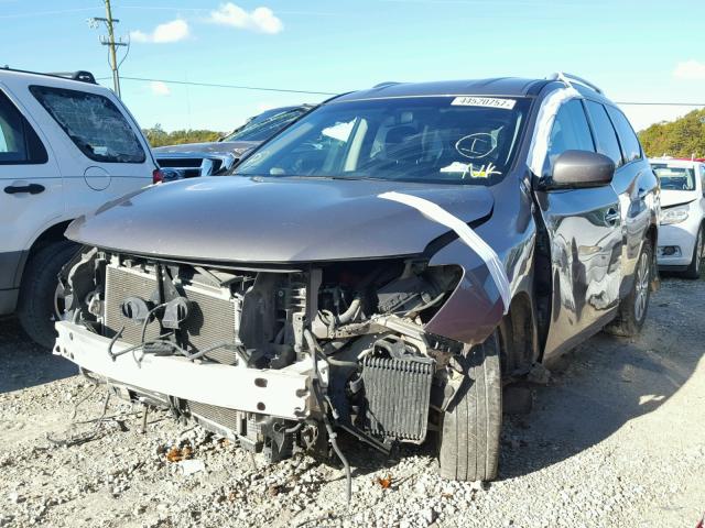 5N1AR2MM7EC734221 - 2014 NISSAN PATHFINDER BROWN photo 2