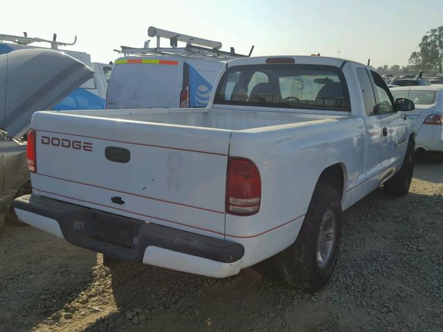 1B7GL22Y5XS113428 - 1999 DODGE DAKOTA WHITE photo 4