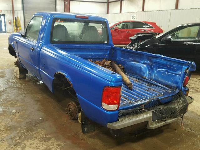 1FTYR10C9YPA89515 - 2000 FORD RANGER BLUE photo 3