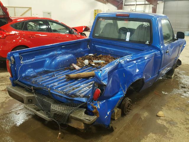 1FTYR10C9YPA89515 - 2000 FORD RANGER BLUE photo 4