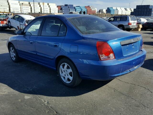 KMHDN46D66U330548 - 2006 HYUNDAI ELANTRA GL BLUE photo 3