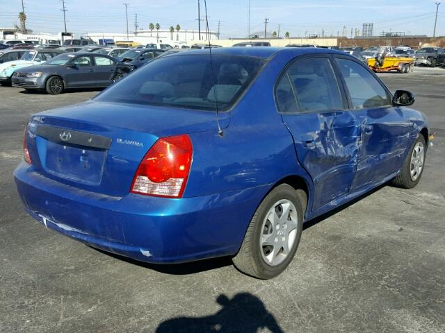 KMHDN46D66U330548 - 2006 HYUNDAI ELANTRA GL BLUE photo 4