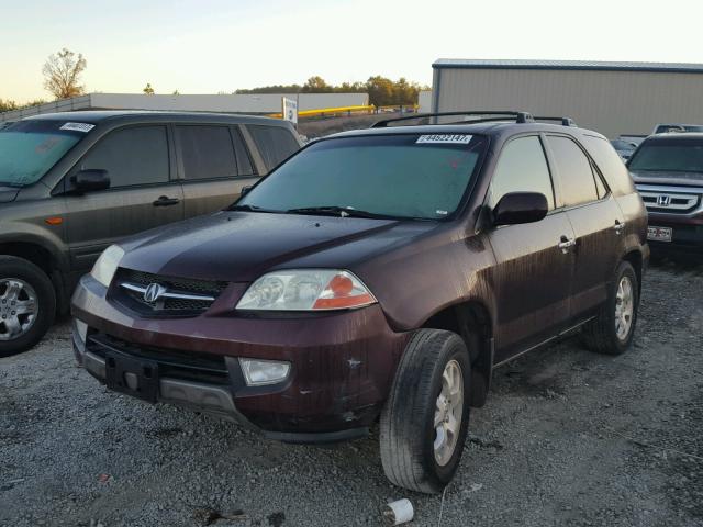 2HNYD18671H513534 - 2001 ACURA MDX TOURIN MAROON photo 2