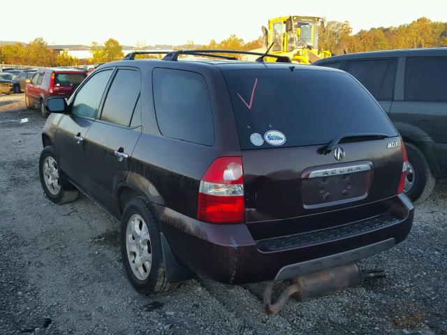 2HNYD18671H513534 - 2001 ACURA MDX TOURIN MAROON photo 3