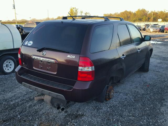 2HNYD18671H513534 - 2001 ACURA MDX TOURIN MAROON photo 4