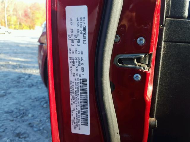 3D4GH57V59T193254 - 2009 DODGE JOURNEY SX RED photo 10