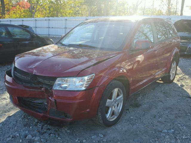 3D4GH57V59T193254 - 2009 DODGE JOURNEY SX RED photo 2