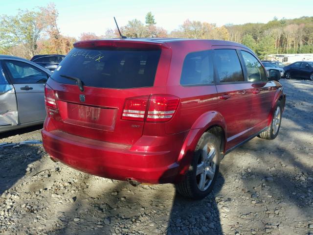 3D4GH57V59T193254 - 2009 DODGE JOURNEY SX RED photo 4