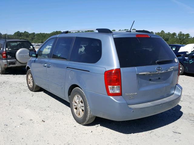 KNDMG4C74B6398066 - 2011 KIA SEDONA BLUE photo 3