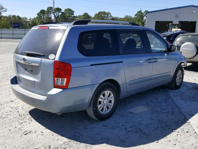 KNDMG4C74B6398066 - 2011 KIA SEDONA BLUE photo 4