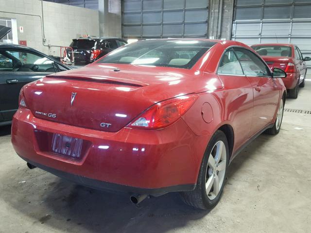 1G2ZH361074258446 - 2007 PONTIAC G6 RED photo 4