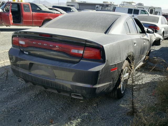 2C3CDXBG9EH300437 - 2014 DODGE CHARGER SE CHARCOAL photo 4