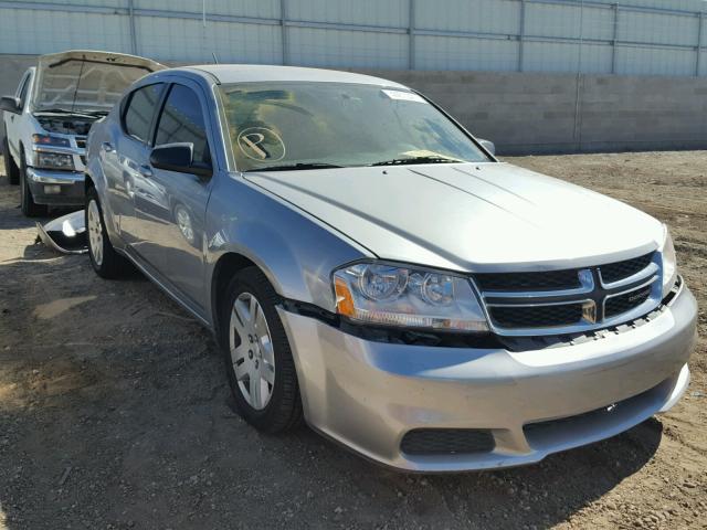 1C3CDZAB4EN160564 - 2014 DODGE AVENGER SE SILVER photo 1