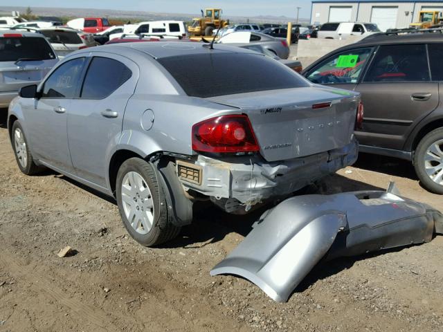 1C3CDZAB4EN160564 - 2014 DODGE AVENGER SE SILVER photo 3