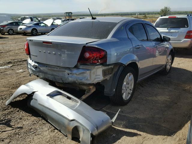 1C3CDZAB4EN160564 - 2014 DODGE AVENGER SE SILVER photo 4