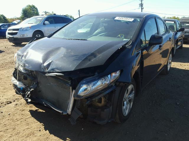 19XFB2F5XDE247476 - 2013 HONDA CIVIC BLACK photo 2