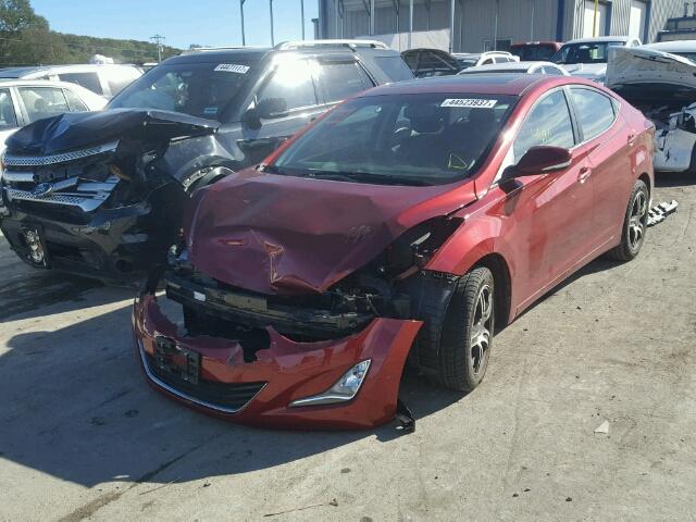 5NPDH4AE2GH731358 - 2016 HYUNDAI ELANTRA SE RED photo 2