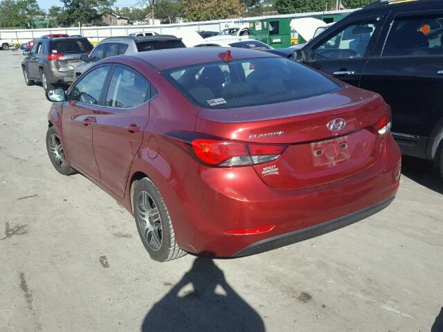 5NPDH4AE2GH731358 - 2016 HYUNDAI ELANTRA SE RED photo 3